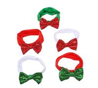TOYANDONA 5pcs Headbands Soft Hair Bow Band Christmas Headwear for Boys and Girls
