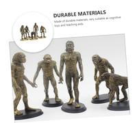 TOYANDONA 5pcs Human Evolution Educational Dark Gold Primitive Man Models for Learning Cognition Teaching Tool Safe Plastic Figures