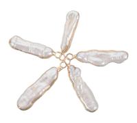 TOYANDONA 5pcs Irregular Freshwater Pearl Pendant Jewelry Making Charm Pearl Pendant Accessories for DIY Necklace Earrings Bracelet Craft