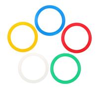 TOYANDONA 5PCS Juggling Rings Lightweight Circus Show Accessories for Enhanced Performance Vibrant Colors for Artistic Acts Portable Juggling Skills Equipment for All Levels