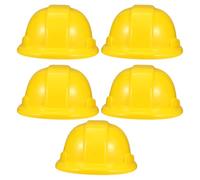 TOYANDONA 5pcs Kids Yellow Construction Hat Plastic Childrens Hard Hat Toy Construction Worker Helmet for Kids Dress Up Costume Child Party Engineer Hard Plastic Cap