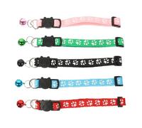 TOYANDONA 5pcs Kitten Collar with Bell Colorful Pet Neck Chains Featuring Cat Head Buckle Comfortable Soft Edges for Daily Wear Parties and Holiday Accessories