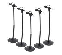 TOYANDONA 5pcs Lifelike Miniature Microphone Models for Dollhouse Decor Compact Singing Storytelling Musical Accessories Realistic Dollhouse Home Props