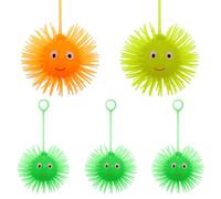 TOYANDONA 5pcs Light Up Puffer Balls, LED Flashing Glowing Puffer Balls for Kids Party Favors Goody Bag Fillers ( Random Color )