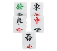 TOYANDONA 5pcs Mahjong Dice Wind Direction Cubic Dice for Chinese Mahjong Accessories for Home Parties and Bars Fun Board Game Props