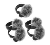TOYANDONA 5pcs Microphone Furry Windscreen Cover for Lavalier Microphone Portable Lightweight Wind Muff Plush Fabric for Outdoor Recordings and Lectures