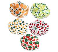 TOYANDONA 5Pcs Microwave Safe Insulated Bowl Holders Anti-Slip Heat Resistant Cozy Hugger Covers for Ceramic Soup Bowls Kitchen Use