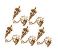 TOYANDONA 5pcs Mini DIY Wall Lights Miniature Wall Lamp Models Warm Yellow Light Tiny Lamps for Mini Houses Craft Decorations and Micro Landscape