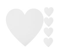 TOYANDONA 5pcs Mini Heart-Shaped Cotton Canvas Boards 20x20cm for Artists and Hobby Painters Drawing Panels Suitable for Acrylic and Oil Painting Drafting Supplies