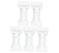 TOYANDONA 5pcs Mini Roman Column Resin Statues Candle Holders Classic Retro Decorative Ornaments for Home Living Wedding Photo Props Micro-landscape Aesthetic Decor