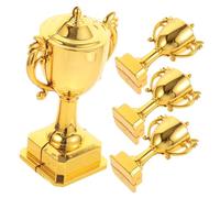 TOYANDONA 5pcs Mini Trophy Cake Decorations for Birthday Party Celebrations Detailed Cake Toppers for Party Supplies and DIY Craft Embellishments