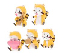 TOYANDONA 5pcs Miniature Bear Resin Figurines for Cake Decoration and Baking Adornment Compact Cute Craft Ornaments for Home Office Party and DIY Garden Scenes