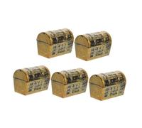 TOYANDONA 5pcs Miniature Treasure Chest Models for Dollhouse Decor Realistic Mini House Accessories Small Decorative Storage Boxes for DIY and Collectors