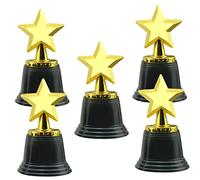 TOYANDONA 5Pcs Plastic Star Trophies Bright Awards for Party Game Prizes Classroom Rewards Durable Smooth Surface