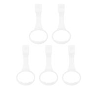 TOYANDONA 5pcs Playpen Pull up Rings for Cot and Crib, White Pp Hanging Rings for Motor Skill Development and Encouraging Standing, for Home and Travel Use and Babies