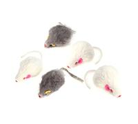 TOYANDONA 5Pcs Plush Mice Cat Interactive Mini Mouse Playthings for Kittens and Cats Bright Colors with Long Tail to Stimulate Natural Instincts and Prevent Scratching Random Color