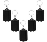 TOYANDONA 5pcs Portable Mini Solar Charging Keychain Flashlight Set, Compact LED Keyring Lights for Camping, Hiking, and Emergency Outdoor Use