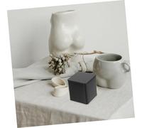 TOYANDONA 5pcs Portable Small Metal Tinplate Tea Storage Canisters Square Airtight Food Containers for Tea Snacks Sugar Craft Making DIY Candle Jars in Black