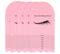 TOYANDONA 5pcs Precision Eyelash Measuring Tool for Eyelash Extensions Pink Plastic Ruler, Length Measuring and Accuracy Measurement for Beauty Tools and Lash Curling