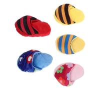 TOYANDONA 5pcs Puppy Chew Slipper Shape Dog for Small Dogs, Plush Soft Squeaky Pet Shoe for Teething and Interactive Play, Set for Puppy Teeth Cleaning