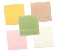TOYANDONA 5pcs Pure Cotton Multipurpose Drool Towels, Soft Absorbent Face and Hand Washcloths, Saliva Towels for Sensitive Skin, Mixed Colors Random Color