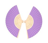 TOYANDONA 5pcs Purple Blank Folding Hand Fans DIY Painting Paper Fan Traditional Chinese Style Portable Handheld Gift for Party Craft