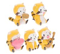TOYANDONA 5pcs Resin Bear Cake Ornaments Decorative Figurines for Baking Adornment Home Decor DIY Garden Craft Party Decorations