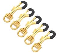 TOYANDONA 5pcs Saxophone Strap Swivel Snap Hooks Metal Buckle Clips Easy Attach Detach Reduce Shoulder Neck Strain Golden for Stage Performances and Leather Craft