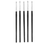 TOYANDONA 5pcs Silicone Head Clay Drawing Pens for Sculpture and Watercolor Painting, Wooden Handle Painting Pen Set for Precise Clay and Art Craft Shaping in Creative Projects
