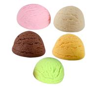 TOYANDONA 5pcs Simulation Ice Cream Ice Cream Display Props Faux Balls Cone Model Artificial Scoops Dessert Models Fake Balls Model Bread Pvc