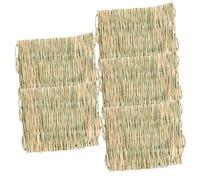 TOYANDONA 5Pcs Small Rabbit Mats, Breathable Woven Grass Bedding for Hamsters, Guinea Pigs Small Animals, Four Seasons Warm Nest Pads for Cages