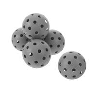 TOYANDONA 5pcs Soft Practice Pickleball Balls 40-hole Hollow Plastic Trainers 74mm Sturdy Outdoor Training Equipment for Beginners Gray