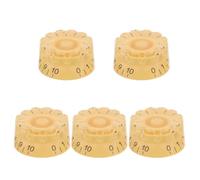 TOYANDONA 5pcs -spline Yellow Plastic Guitar Volume Knobs for Electric Guitar Potentiometer with Accurate Sound Shaping and Enhanced Playing Experience, Suitable for Studio Work and Live