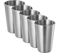 TOYANDONA 5pcs Stainless Steel Water Mugs Cold Juice Cups for Bar Outdoor Camping Smooth Surface Easy Clean