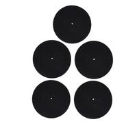TOYANDONA 5pcs Static Record Player Mats Felt Turntable Slipmats with Shock Absorbing Reversible Design for Vinyl Protection and Stable Playback Home Audio Systems