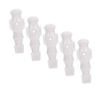 TOYANDONA 5Pcs Table Soccer Player Replacement Figurines for Foosball Machine Accessories Resin White Football Men for Tabletop Football Games