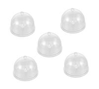 TOYANDONA 5pcs Transparent Mini Cake Stand with Dome Covers Dollhouse Food Display Case for Miniature Desserts Creative Kitchen Accessories Reusable and Sustainable Design