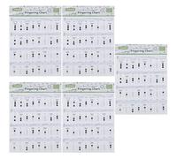 TOYANDONA 5pcs Trumpet Chord Practice Chart Assorted Color Finger Guide for Beginners Visual Reference for Trumpet Learners Compact for Quick Access