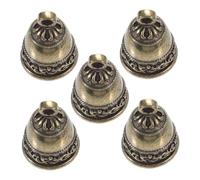 TOYANDONA 5pcs Vintage Brass Bells Rustic Jingle Charm for DIY Wind Chimes Keychains Home Garden Decoration with Antique Brass Craft Ornaments