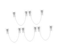 TOYANDONA 5pcs Vintage Cicada Brooch Pin Metal Animal Collar Lapel Pins for Women Men Lightweight Alloy Suit Accessories with Elegant Tassel Design