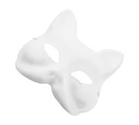 TOYANDONA 5pcs White Blank Fox Masks DIY Hand Painted Animal Cosplay Masquerade Accessories for and Early Education Painting Craft