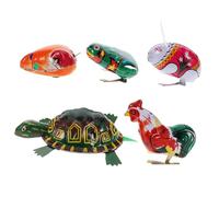TOYANDONA 5pcs Wind Up Clockwork Walking Jumping Party Favors Random Styles for Stocking Stuffers Classroom Rewards Carnival Prizes