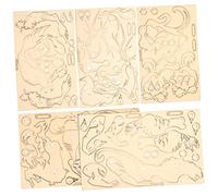 TOYANDONA 5Pcs Wooden Animal Puzzle Interactive DIY Jigsaw Puzzles for Educational for Mental Creativity Safe Model Kits for Home