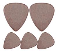 TOYANDONA 5pcs Wooden Guitar Picks with Smooth Surface for Clearer and Louder Sound, Coffee Colour Multipurpose Plectrums for Electric, Folk, and Ukulele Guitar Practicing
