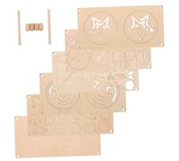TOYANDONA 5pcs Wooden Montessori Stencils Multifunctional Drawing Templates with Geometric Animal Shapes Fine Motor Coordination Maze Puzzle Board for Early Learning and Sensory Development
