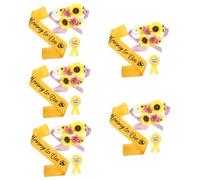 TOYANDONA 5sets Mommy Sash Flower Waist Belt and Corsage for Shower Decorations Unique Maternity Accessory for Expecting Mothers Sash Waist Belt Corsage