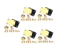 TOYANDONA 5sets Neck Plate for Guitar Metal Neck Board String Ferrules for Electric Guitar Parts and Accessories for Professional Use