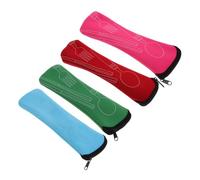 TOYANDONA 5sets Portable Cutlery Storage Bag Set Lightweight Canvas Utensil Pouch for Fork Spoon and Chopsticks for Home Restaurants and Outdoor Dining Green Blue Red 4pcs*5