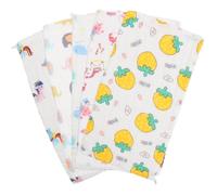 TOYANDONA 6-Layer 100% Cotton Gauze Face Towels 25x50cm 5pcs Soft Washcloths for Sensitive Skin, Multipurpose Towels for Bath and Daily Face Washing Assorted Style