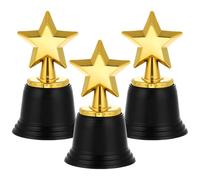 TOYANDONA 6 Pack Mini Star Trophy Award Plastic Gold Mini Trophies Award Trophies for Kids Participation Trophy Small Trophies for Party Favors Rewards Game Prize